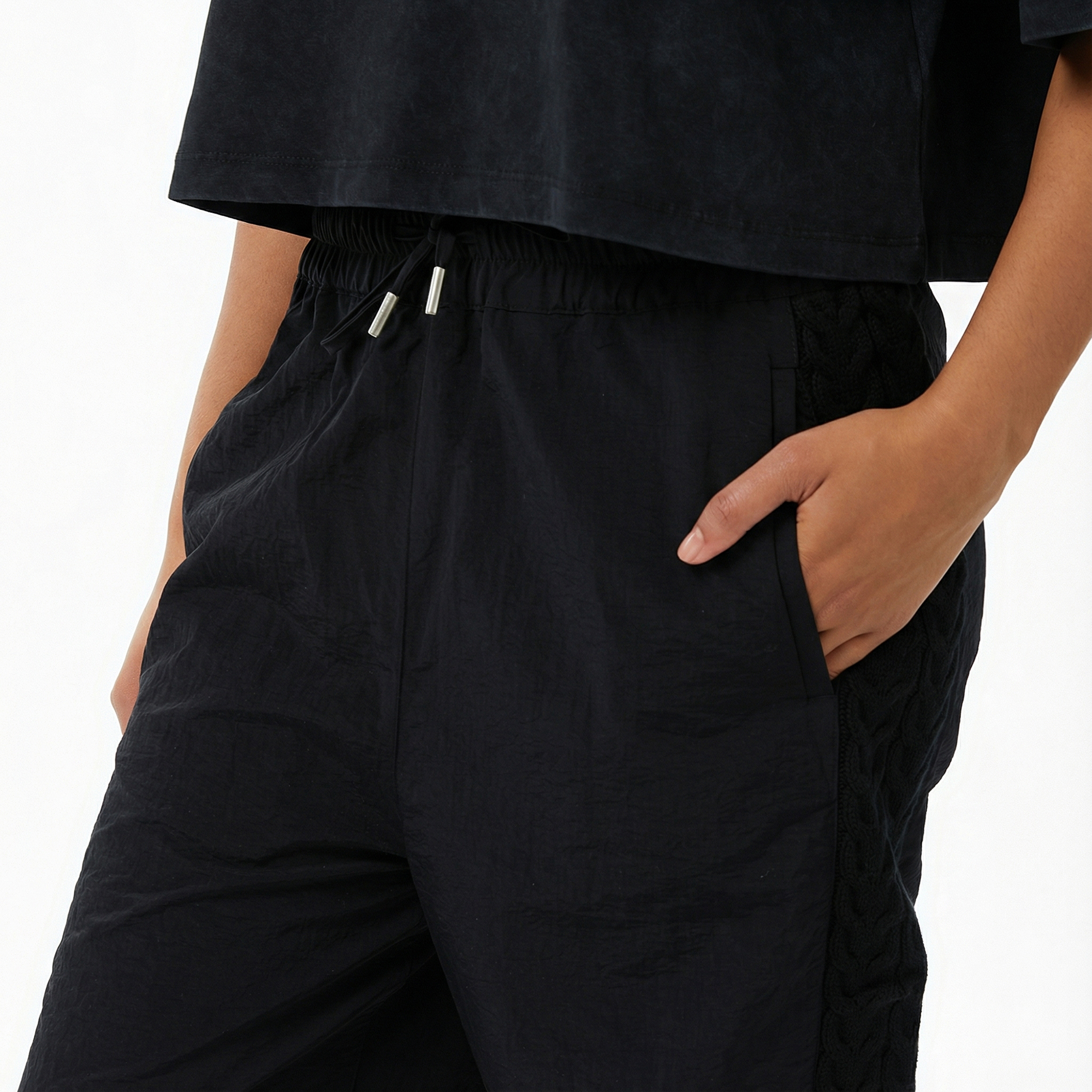  Les Benjamins Track 003 Kadın Siyah Pantolon