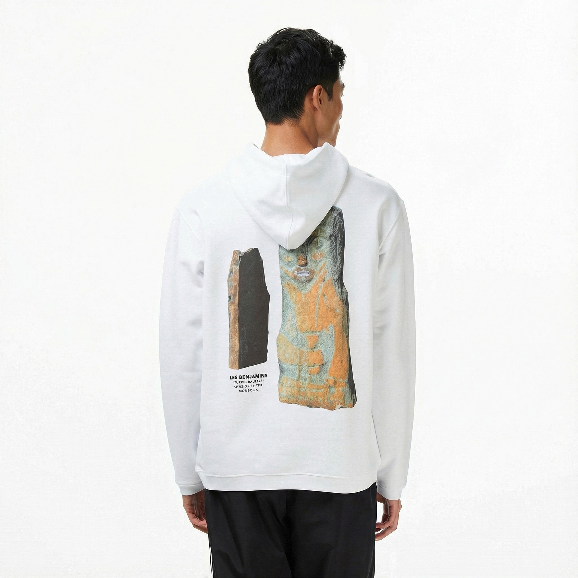 Les Benjamins 004 Erkek Beyaz Sweatshirt