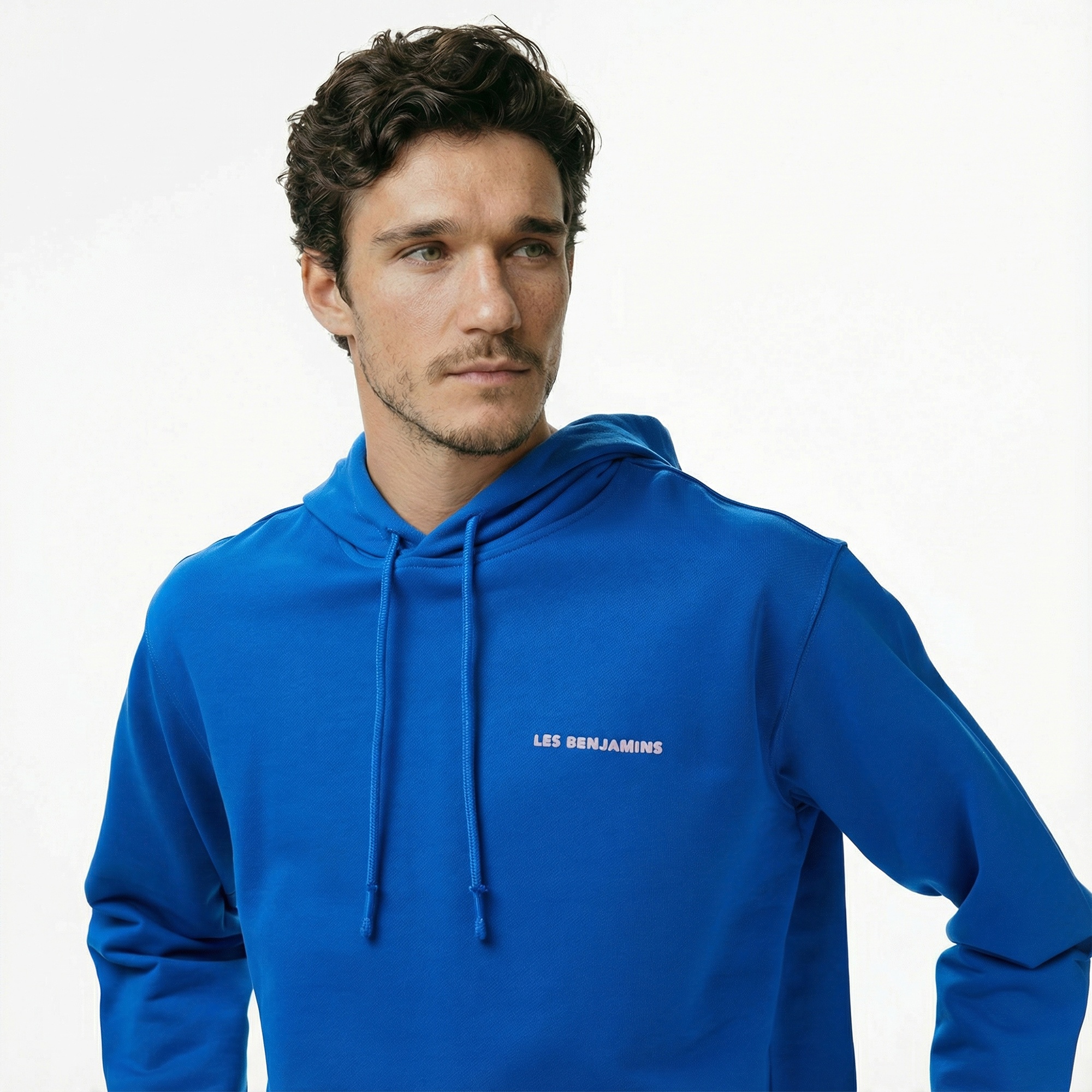 Les Benjamins 014 Erkek Mavi Sweatshirt