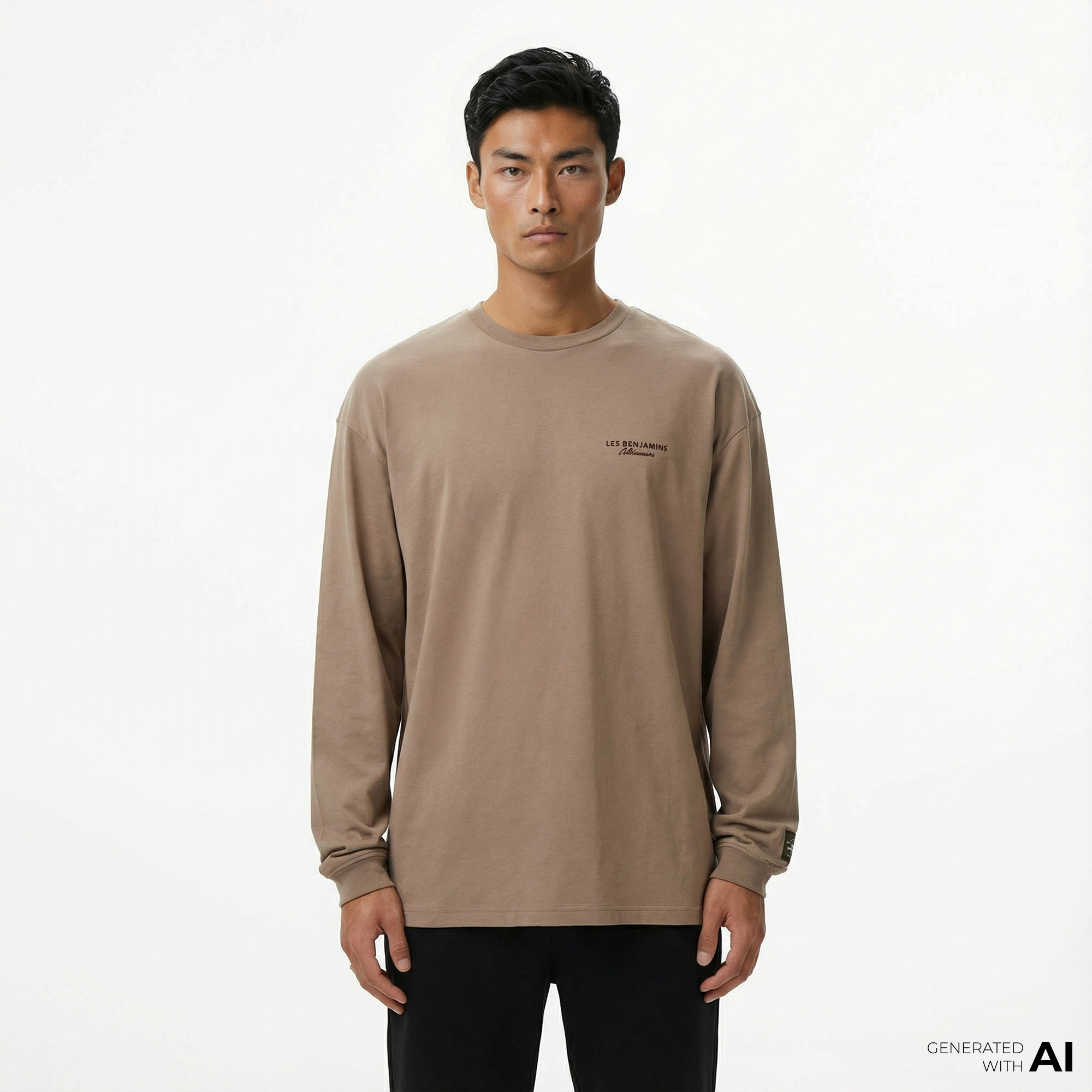  Les Benjamins 002 Erkek Bej T-Shirt