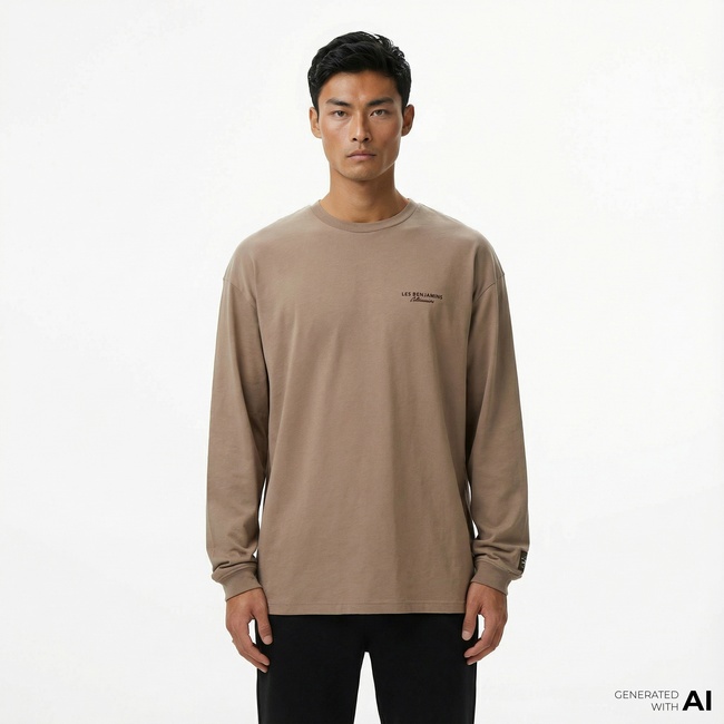  Les Benjamins 002 Erkek Bej T-Shirt