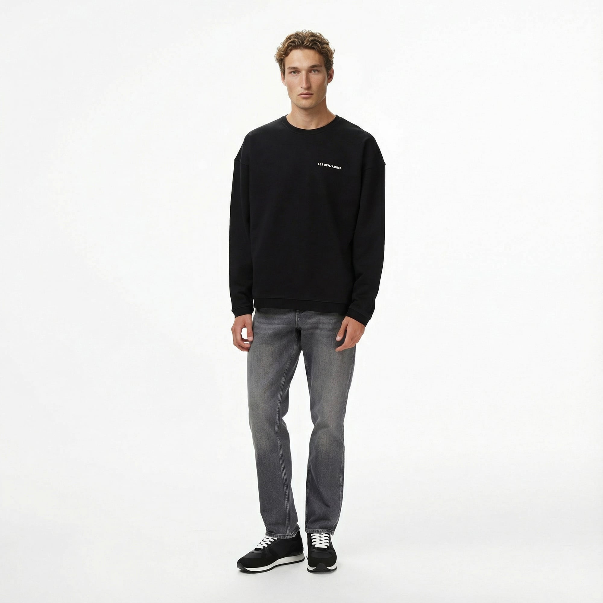Les Benjamins 005 Erkek Siyah Sweatshirt