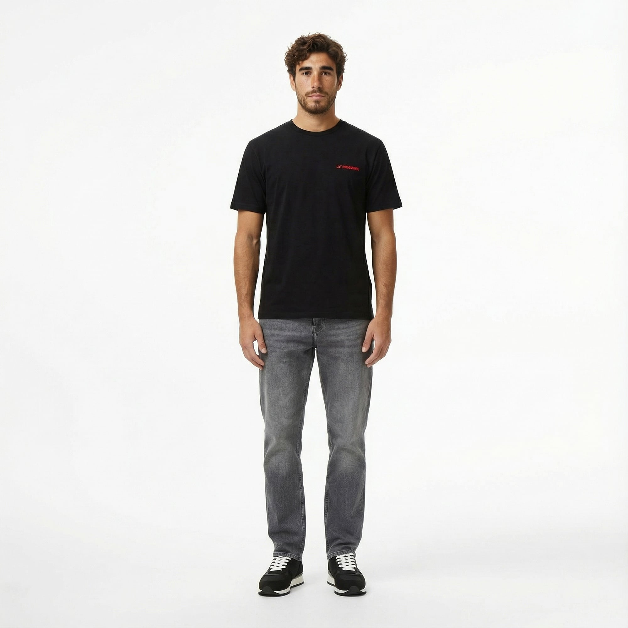 Les Benjamins Relaxed 025 Erkek Siyah T-Shirt