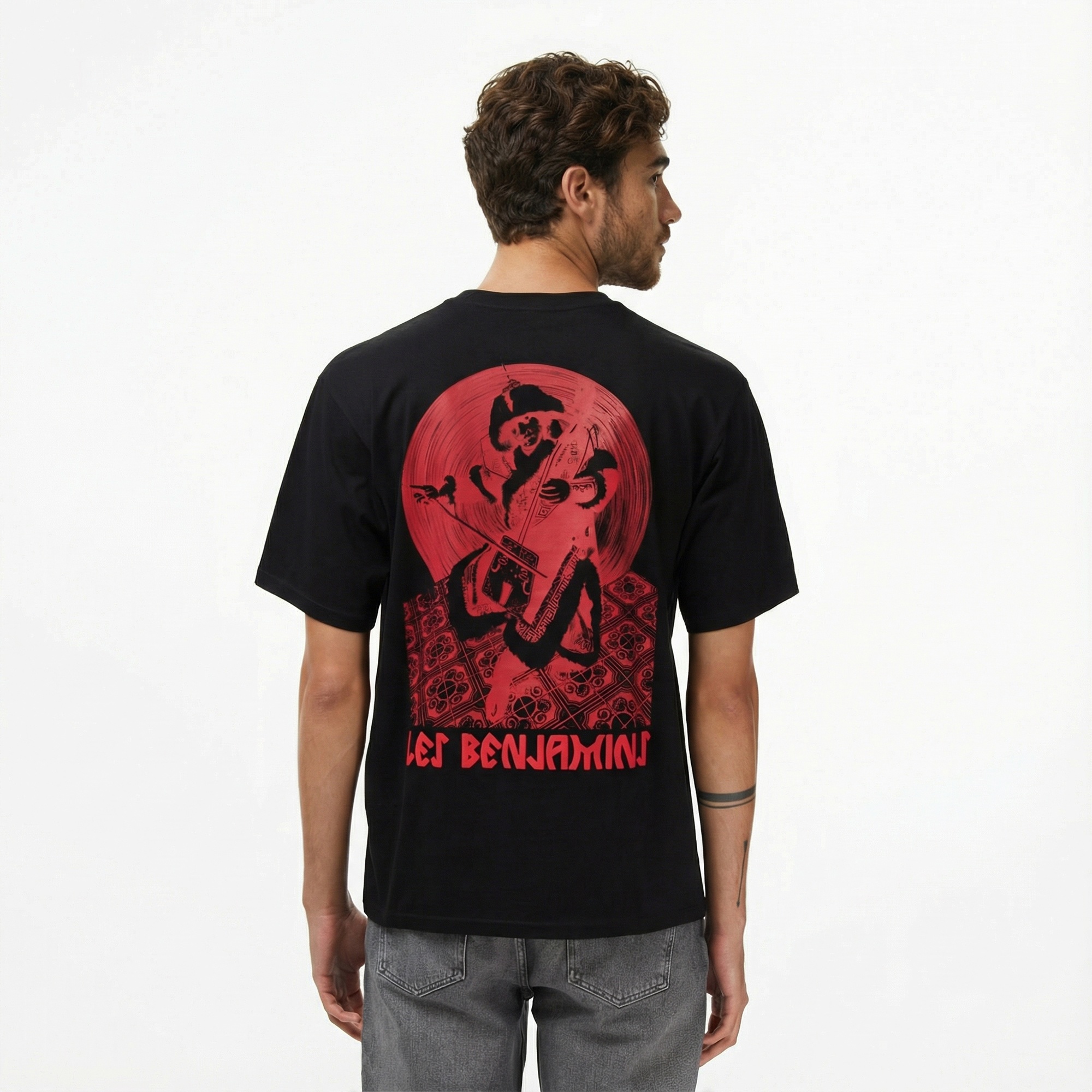 Les Benjamins Relaxed 025 Erkek Siyah T-Shirt