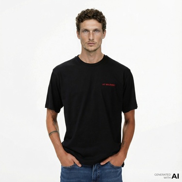  Les Benjamins Relaxed 026 Erkek Siyah T-Shirt
