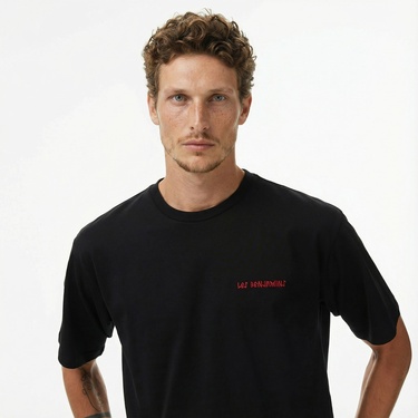  Les Benjamins Relaxed 026 Erkek Siyah T-Shirt
