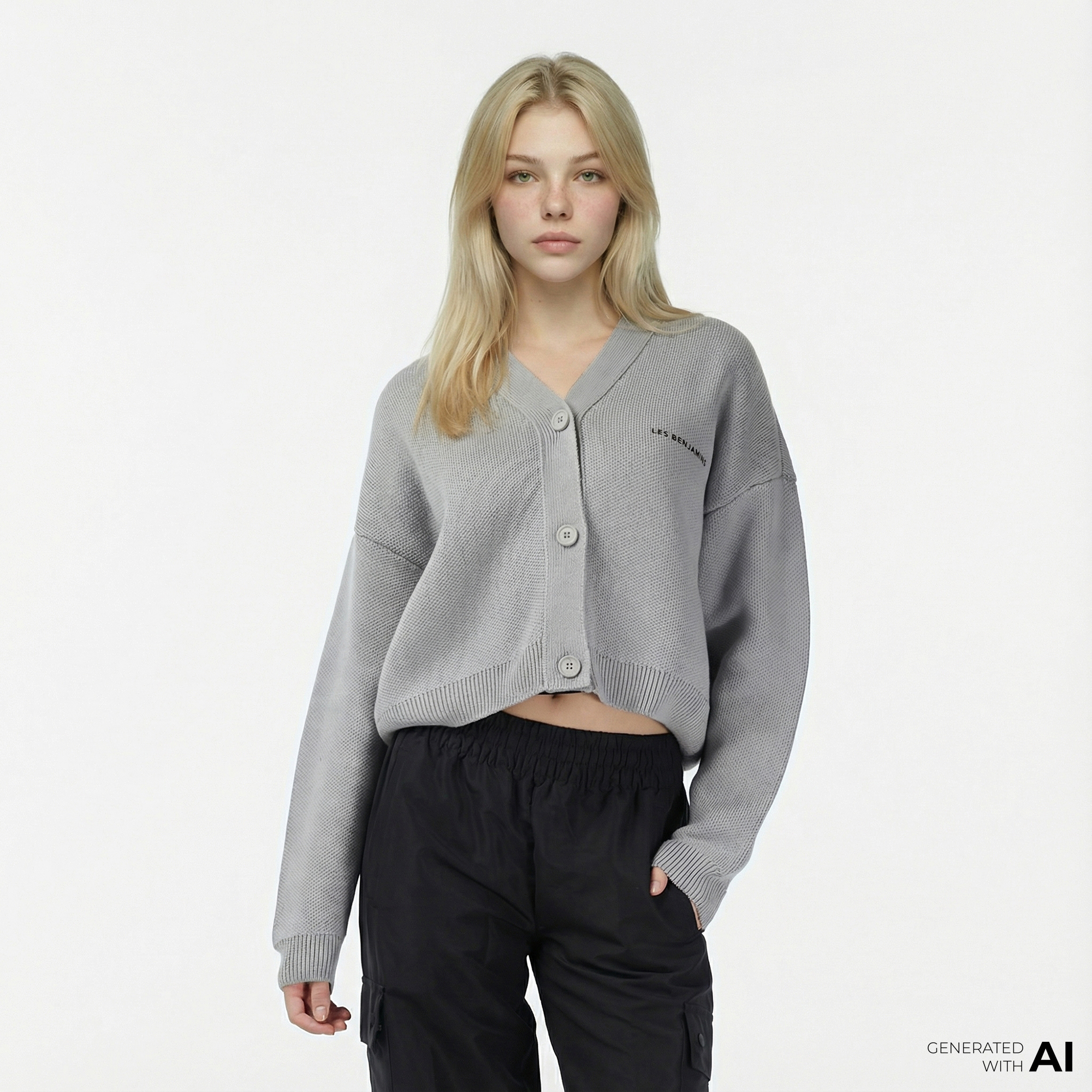  Les Benjamins 308 Kadın Gri Hırka