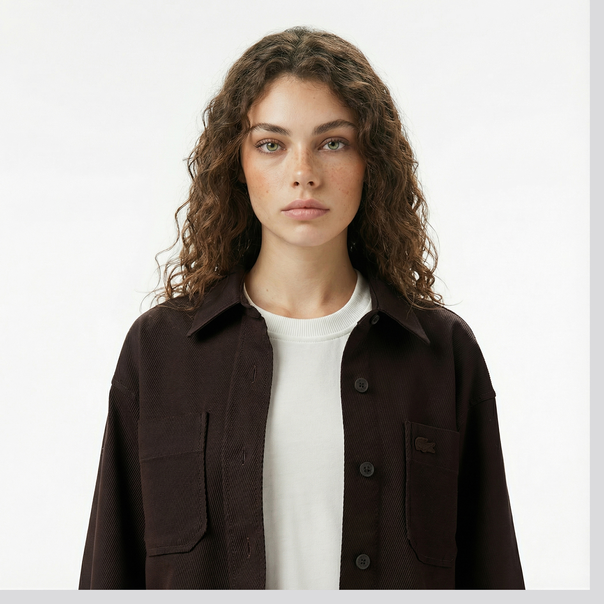  Lacoste Kadın Kahverengi Gömlek