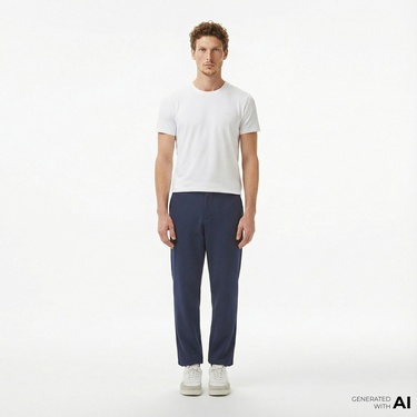 Lacoste Erkek Tapered Fit Lacivert Pantolon