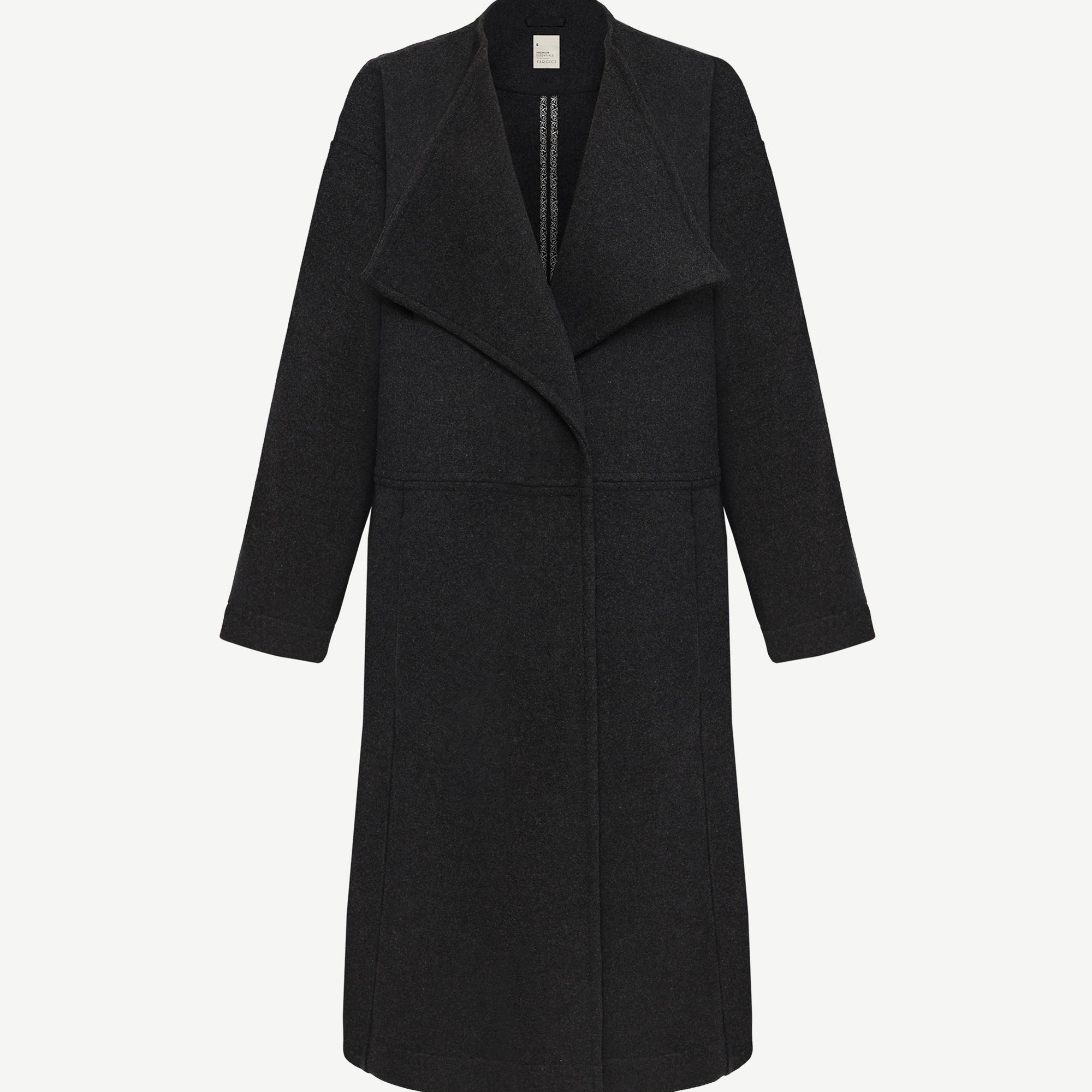 YARGICI Geniş Şal Yaka Uzun Kol Palto