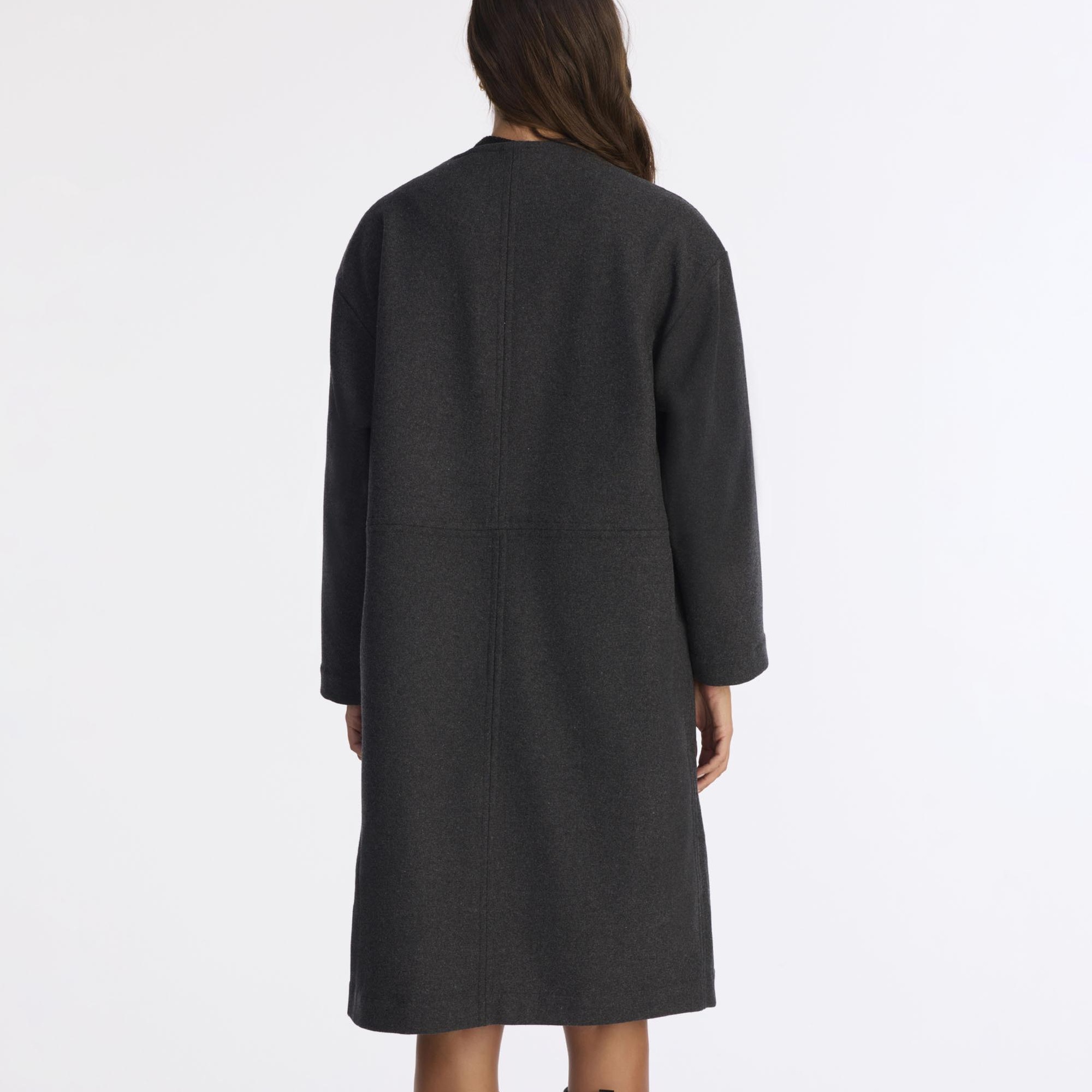 YARGICI Geniş Şal Yaka Uzun Kol Palto