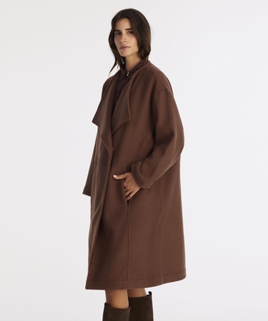  YARGICI Geniş Şal Yaka Uzun Kol Palto