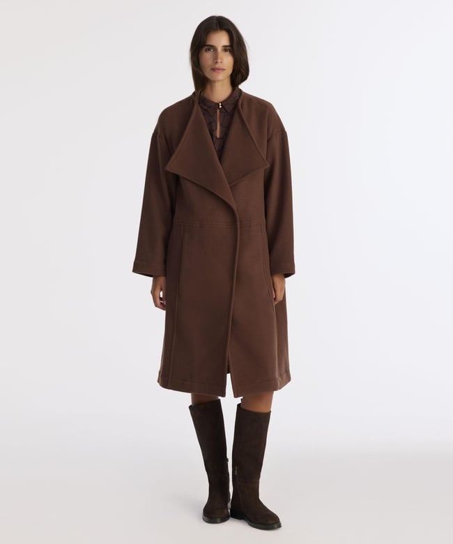  YARGICI Geniş Şal Yaka Uzun Kol Palto