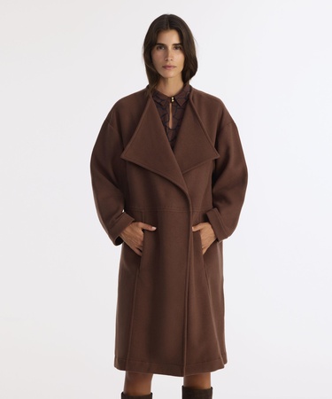  YARGICI Geniş Şal Yaka Uzun Kol Palto