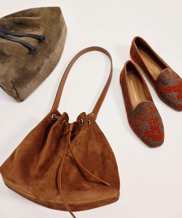  YARGICI Süet Deri Hobo Omuz Çantası