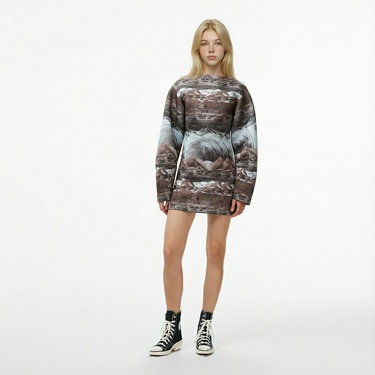  Les Benjamins 005 Kadın Kahverengi Elbise