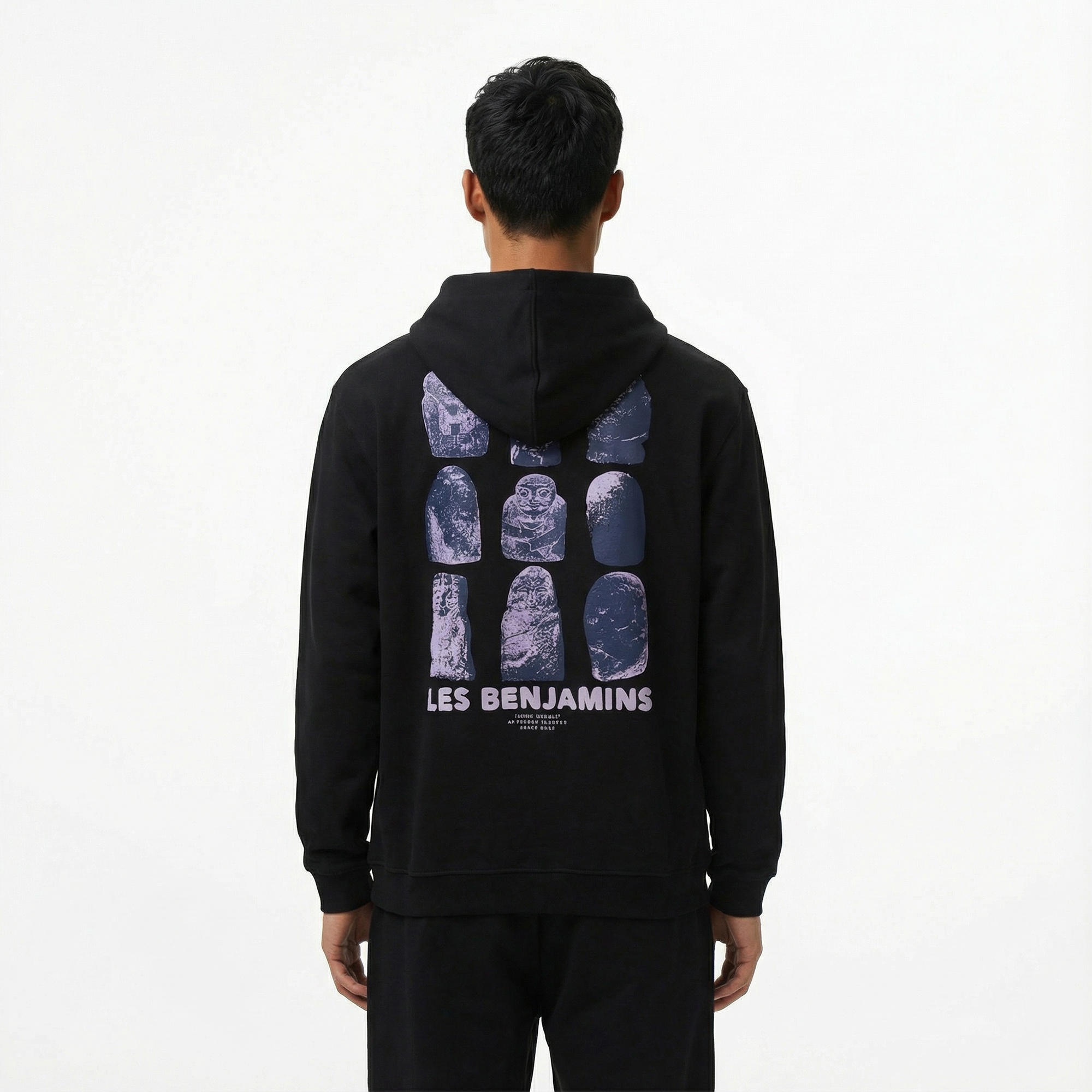 Les Benjamins 009 Erkek Siyah Sweatshirt