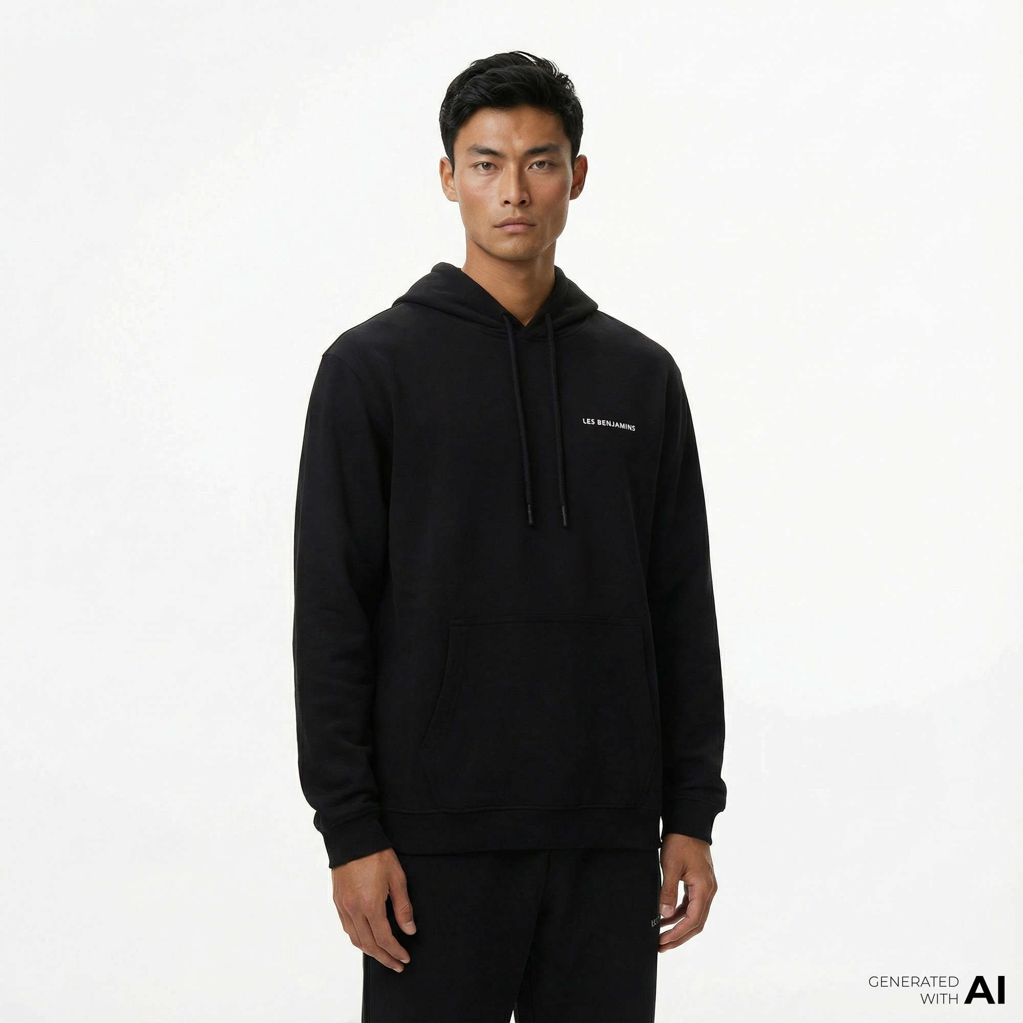  Les Benjamins 009 Erkek Siyah Sweatshirt