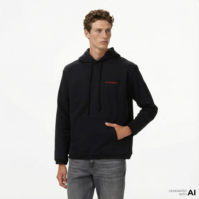  Les Benjamins 018 Erkek Siyah Sweatshirt