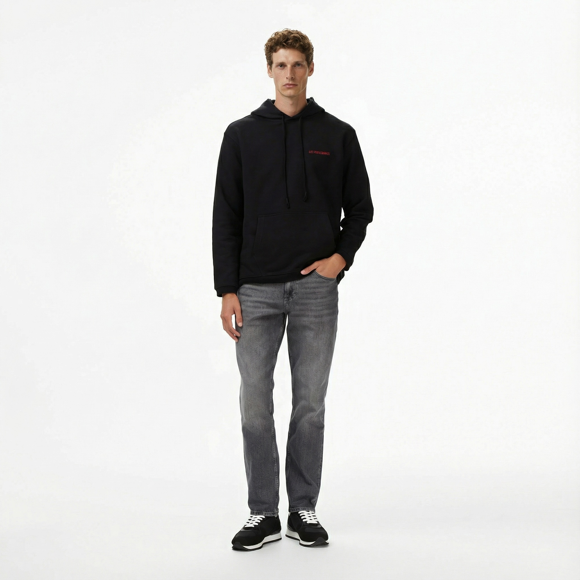 Les Benjamins 018 Erkek Siyah Sweatshirt