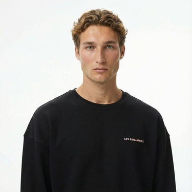  Les Benjamins 005 Erkek Siyah Sweatshirt