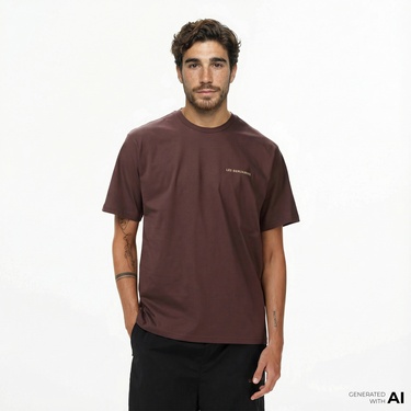 Les Benjamins Relaxed 010 Erkek Kahverengi T-Shirt