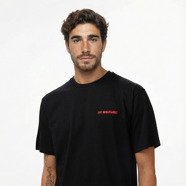  Les Benjamins Relaxed 025 Erkek Siyah T-Shirt