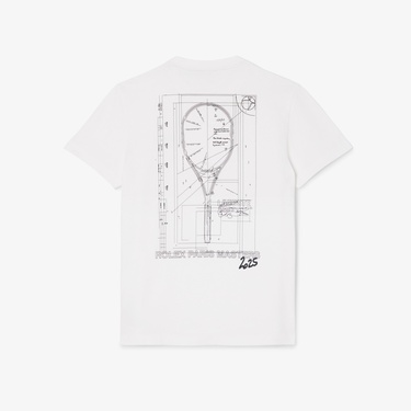  Lacoste x Rolex Paris Unisex Regular Fit Bisiklet Yaka Beyaz T-Shirt