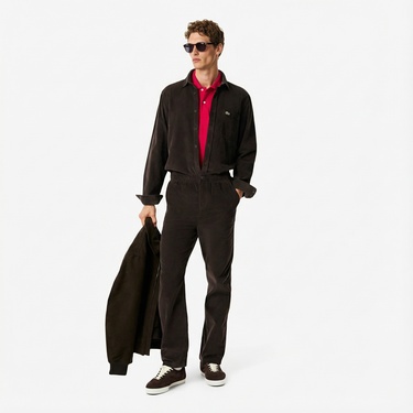  Lacoste Erkek Regular Fit Kahverengi Pantolon