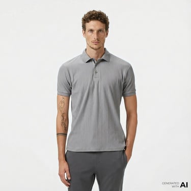  Nautica Erkek Gri Regular Fit Polo Yaka T-Shirt