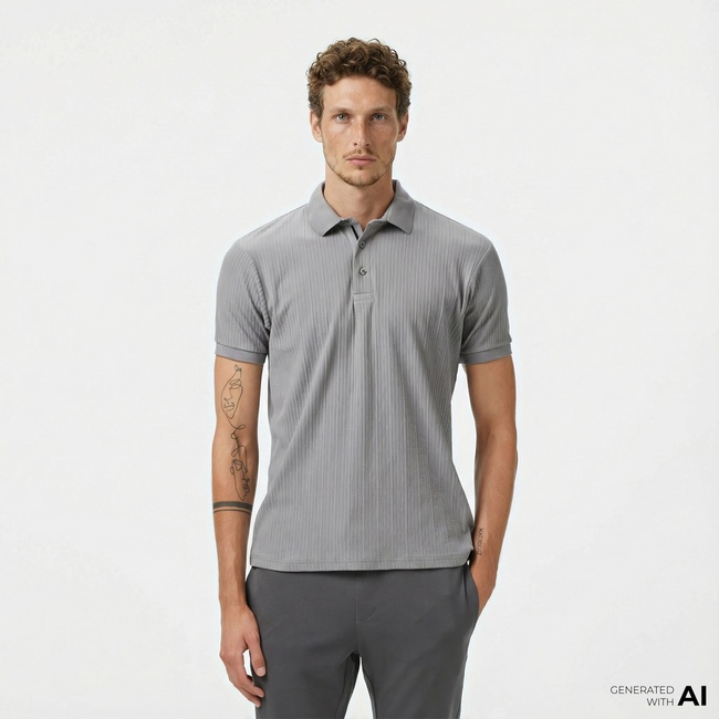  Nautica Erkek Gri Regular Fit Polo Yaka T-Shirt