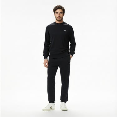  Fred Perry Erkek Siyah Sweatshirt