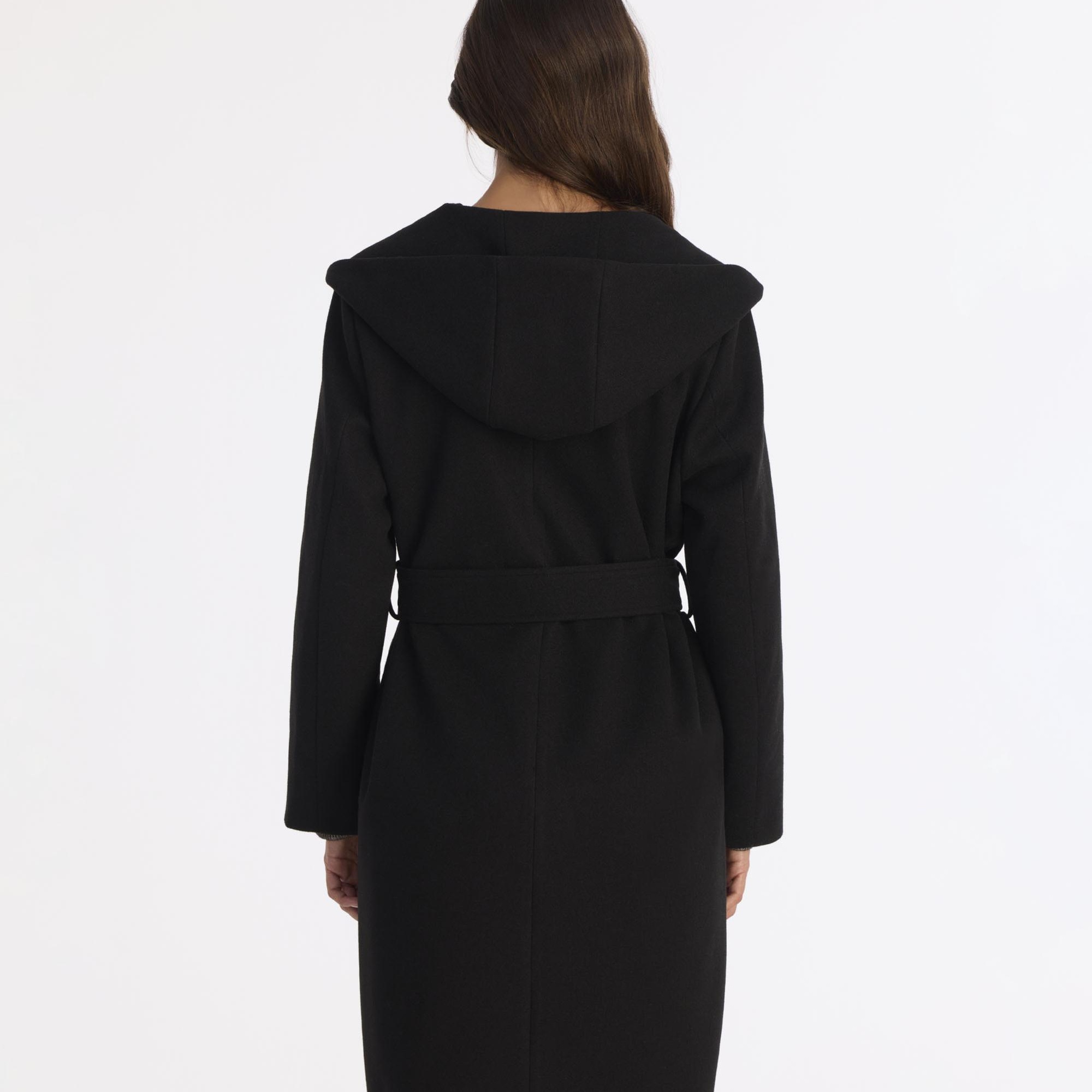 YARGICI Kapüşonlu Ve Kemerli Uzun Palto