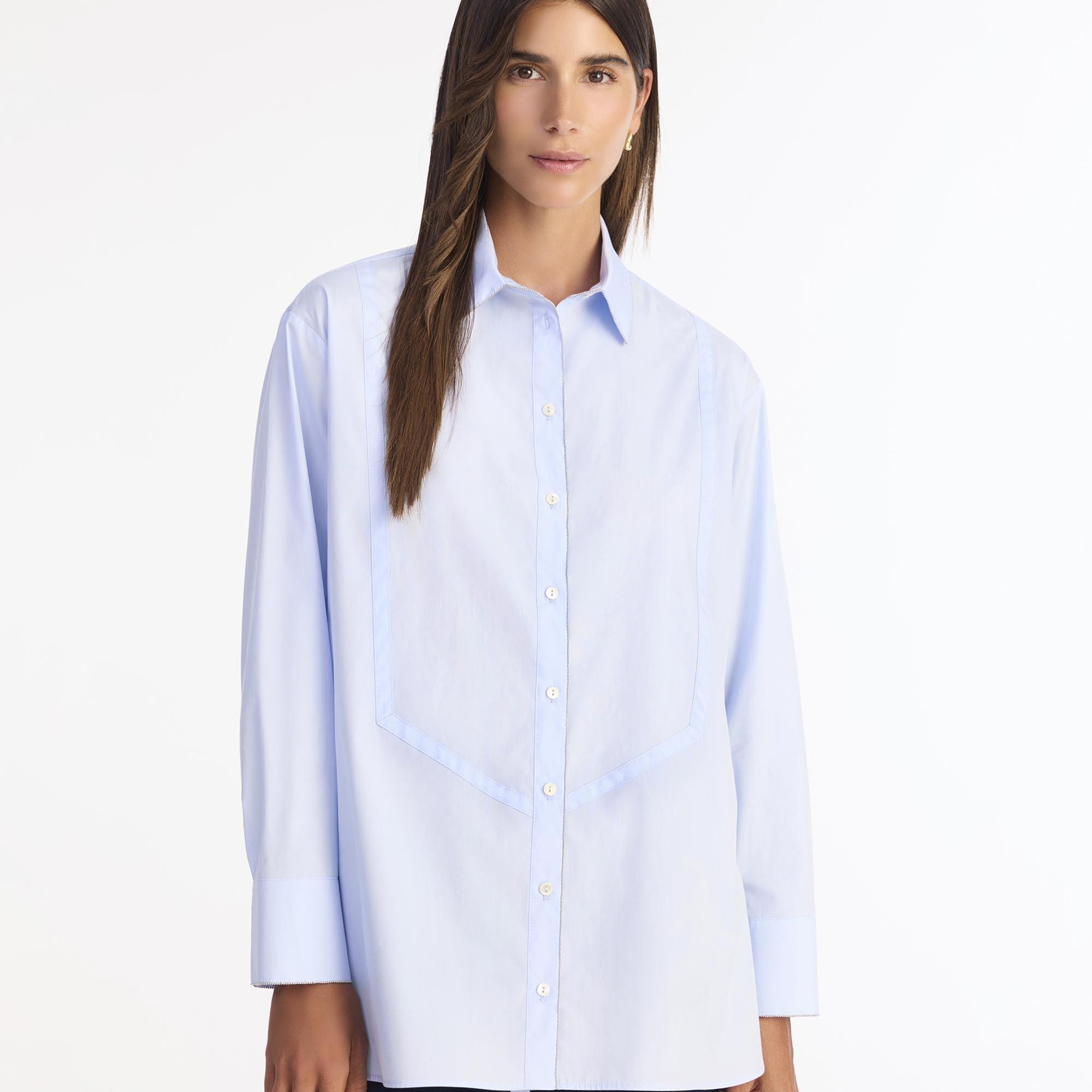 YARGICI Geniş Gömlek Yaka Uzun Kol Gömlek