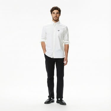  Fred Perry Oxford Erkek Beyaz Gömlek