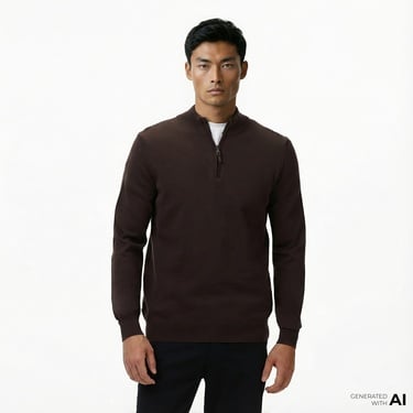  Nautica Erkek Kahverengi Classic Fit Kazak