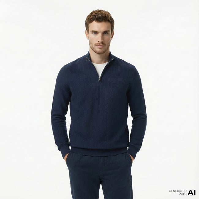  Nautica Erkek Lacivert Classic Fit Kazak