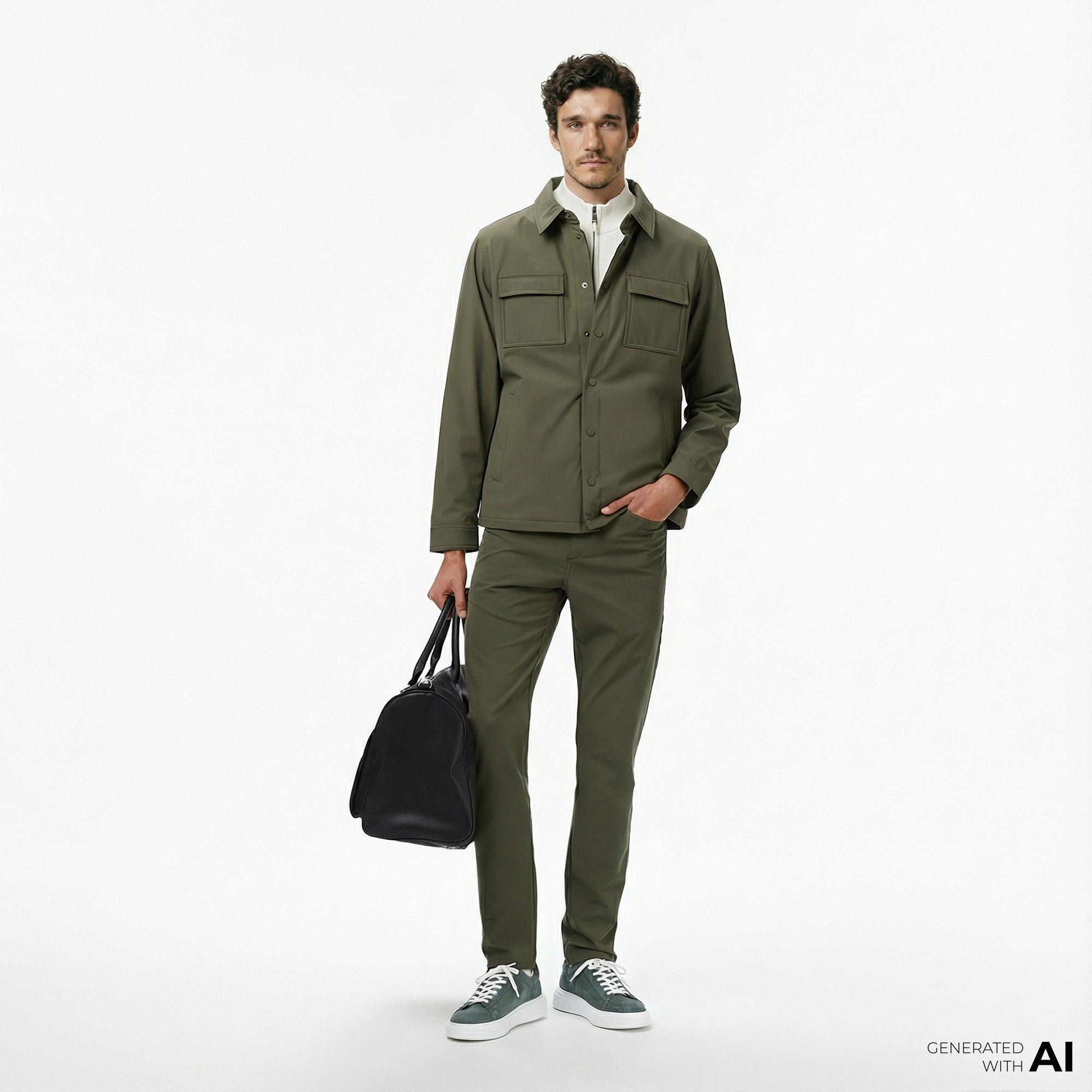  Nautica Erkek Yeşil Slim Fit Pantolon