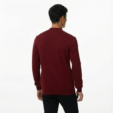  Nautica Erkek Bordo Classic Fit Kazak