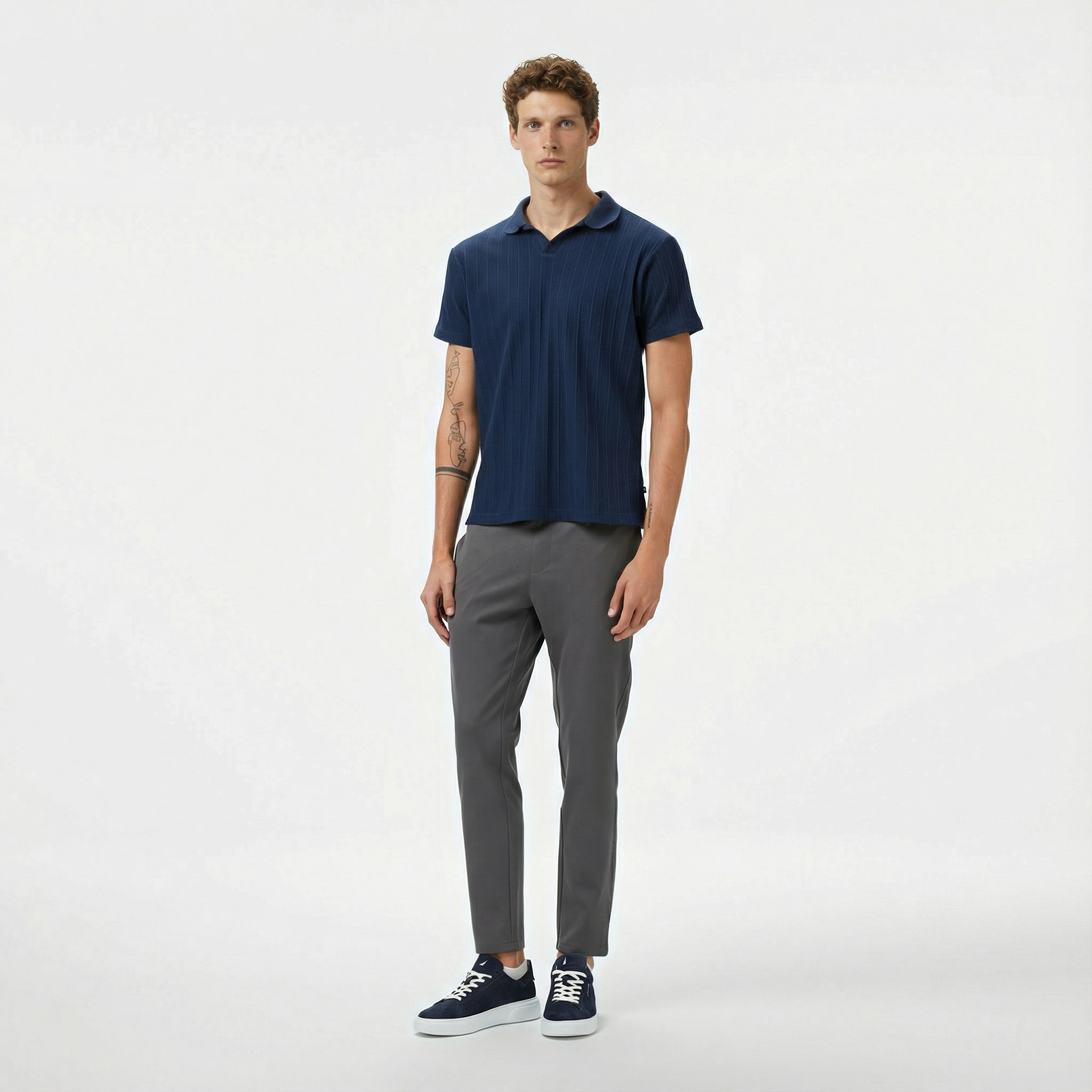  Nautica Erkek Lacivert Classic Fit Polo Yaka T-Shirt