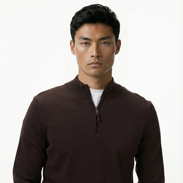  Nautica Erkek Kahverengi Classic Fit Kazak