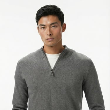  Nautica Erkek Gri Classic Fit Kazak