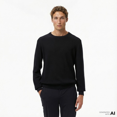  Nautica Erkek Siyah Classic Fit Kazak