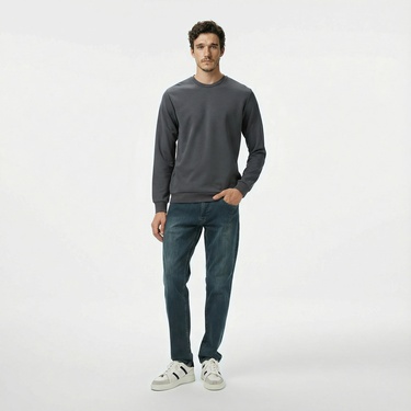  Nautica Erkek Gri Classic Fit Sweatshirt