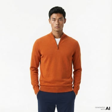  Nautica Erkek Turuncu Classic Fit Kazak