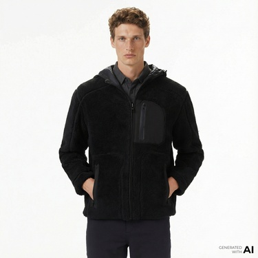  Nautica Erkek Siyah Regular Fit Mont