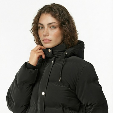  Nautica Kadın Siyah Regular Fit Mont