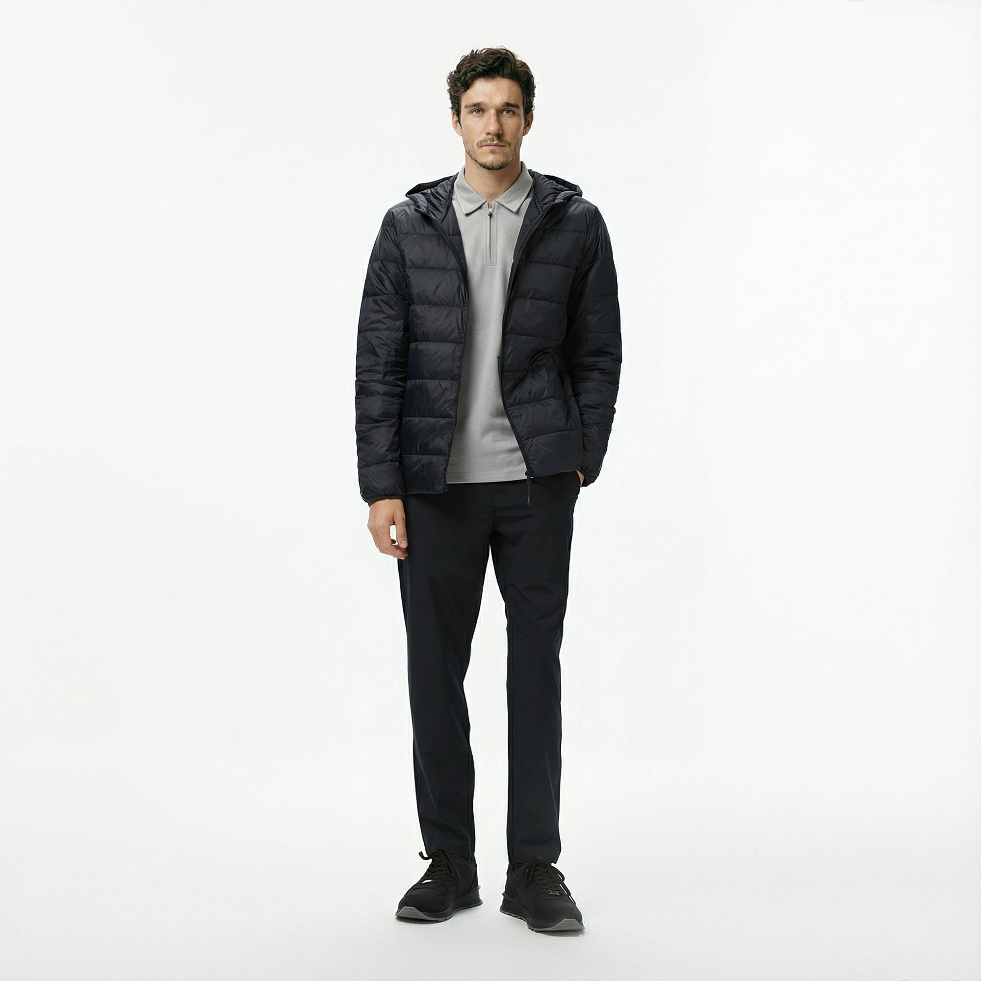 Nautica Erkek Siyah Regular Fit Mont