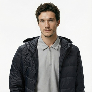  Nautica Erkek Siyah Regular Fit Mont