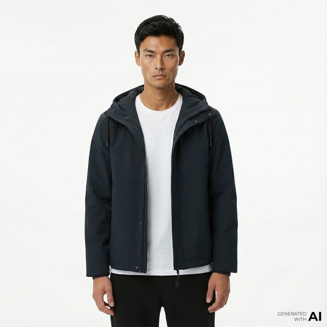  Nautica Erkek Siyah Regular Fit Mont